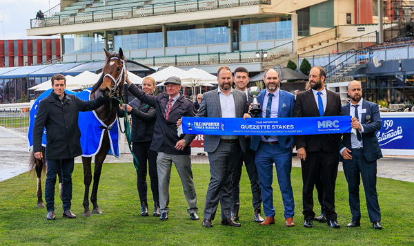 Trainer Phillip Stokes Alongside Ferivia's Winning Connections - Image Grant Courtney