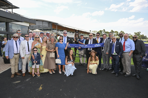 Revengeance and his happy owners celebrate - image Bradley Photos