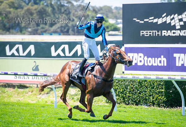 Smooth Chino takes the Listed Black Heart Bart Stakes in a breeze - image Western Racepix