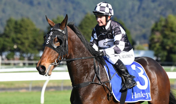 Promising two-year-old filly Sophmaze and rider Lisa Allpress after their win at Trentham Photo Credit: Race Images – Grant Matthew