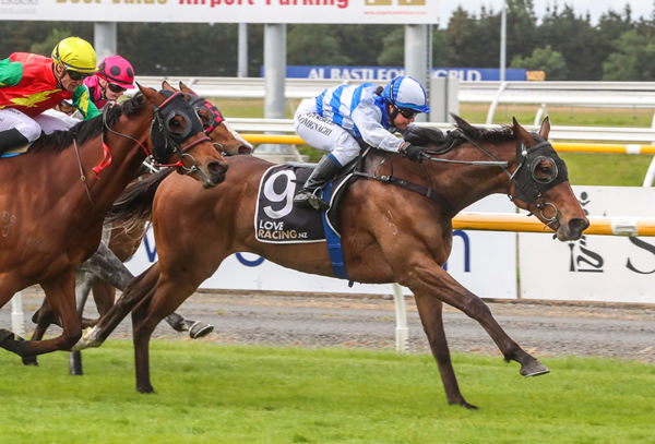 Sunset Boulevard and Tina Comignaghi winning the Wuhan Jockey Club Premier (2000m) on Wednesday at Riccarton.   Photo: Race Images South