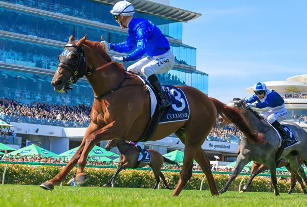 Tentyris wins the G1 Coolmore Stud Stakes - image Grant Courtney