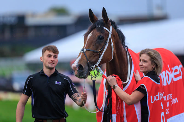 Behind every champion are her people and for Via it's Seb and Candice - image Grant Courtney
