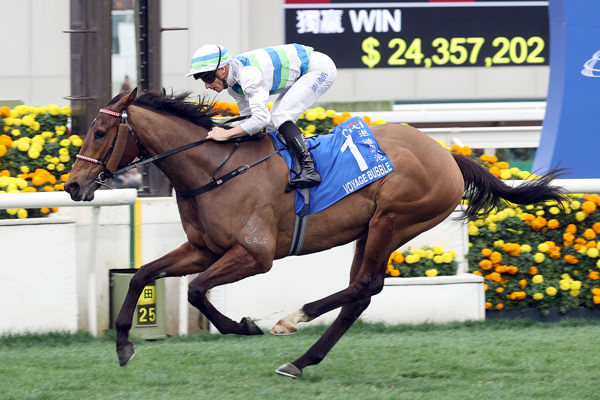 Voyage Bubble wins the HK Gold Cup