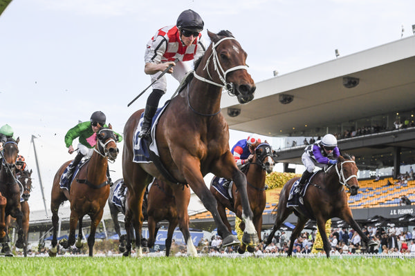 Waterford wins the G2 Shannon Stakes - image Bradley Photography 
