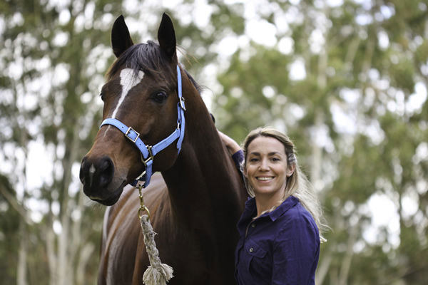 Claire Williamson and her sire A Lot (USA).
