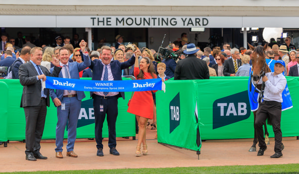 Segenhoe's Peter O'Brien celebrating the win of Sunshine In Pars (image Grant Courtney)