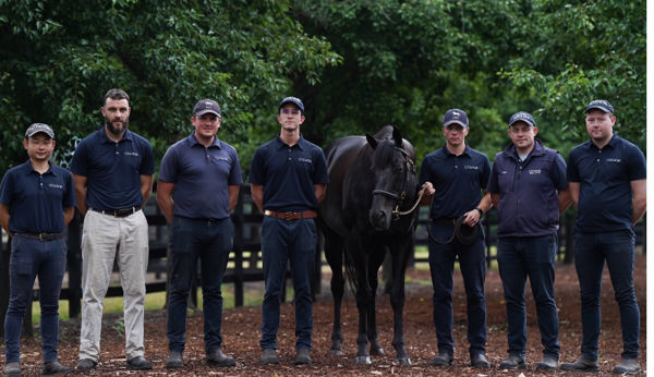 Wootton Bassett (GB) was pictured with the team at Coolmore Australia prior to his departure back to the Northern Hemisphere.