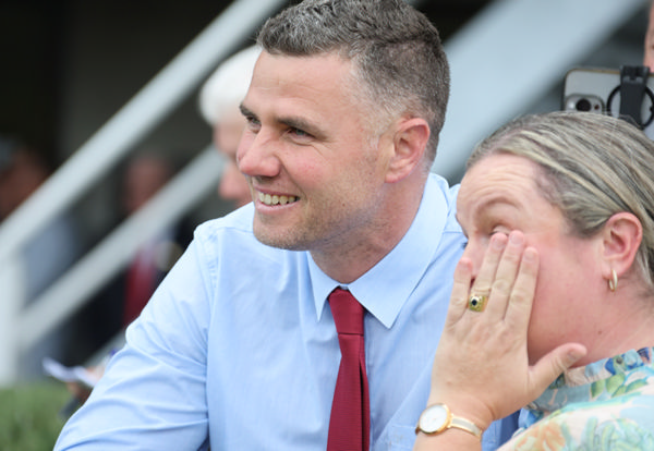 David Greene pictured after winning his first Group One race with First Five in Saturday's TAB Telegraph (1200m) at Trentham.  Photo: Peter Rubery (Race Images)