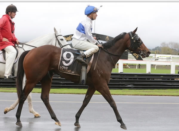 Cheval D’Or and Michael McNab took out the Gr.3 Trelawney Stud Championship Stakes (2100m) at Pukekohe Photo: Trish Dunell