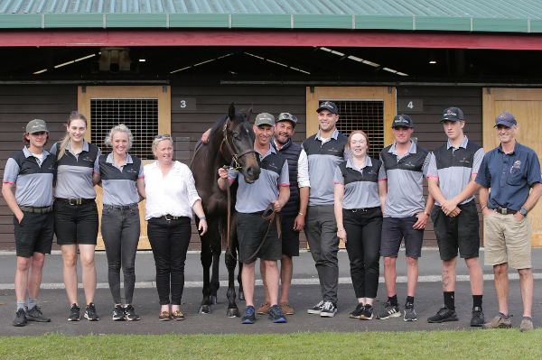 Kiltannon Stables celebrate with their $1.65million I Am Invincible colt from Shillelagh - image Trish Dunell