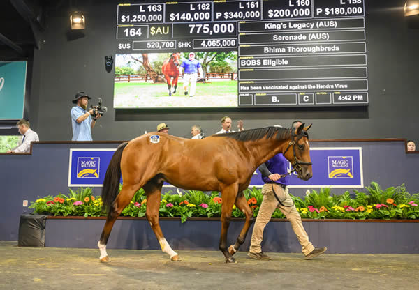 James Harron bought King's Legacy for $1.4million and he also bought his colt from Serenade for $775,000.
